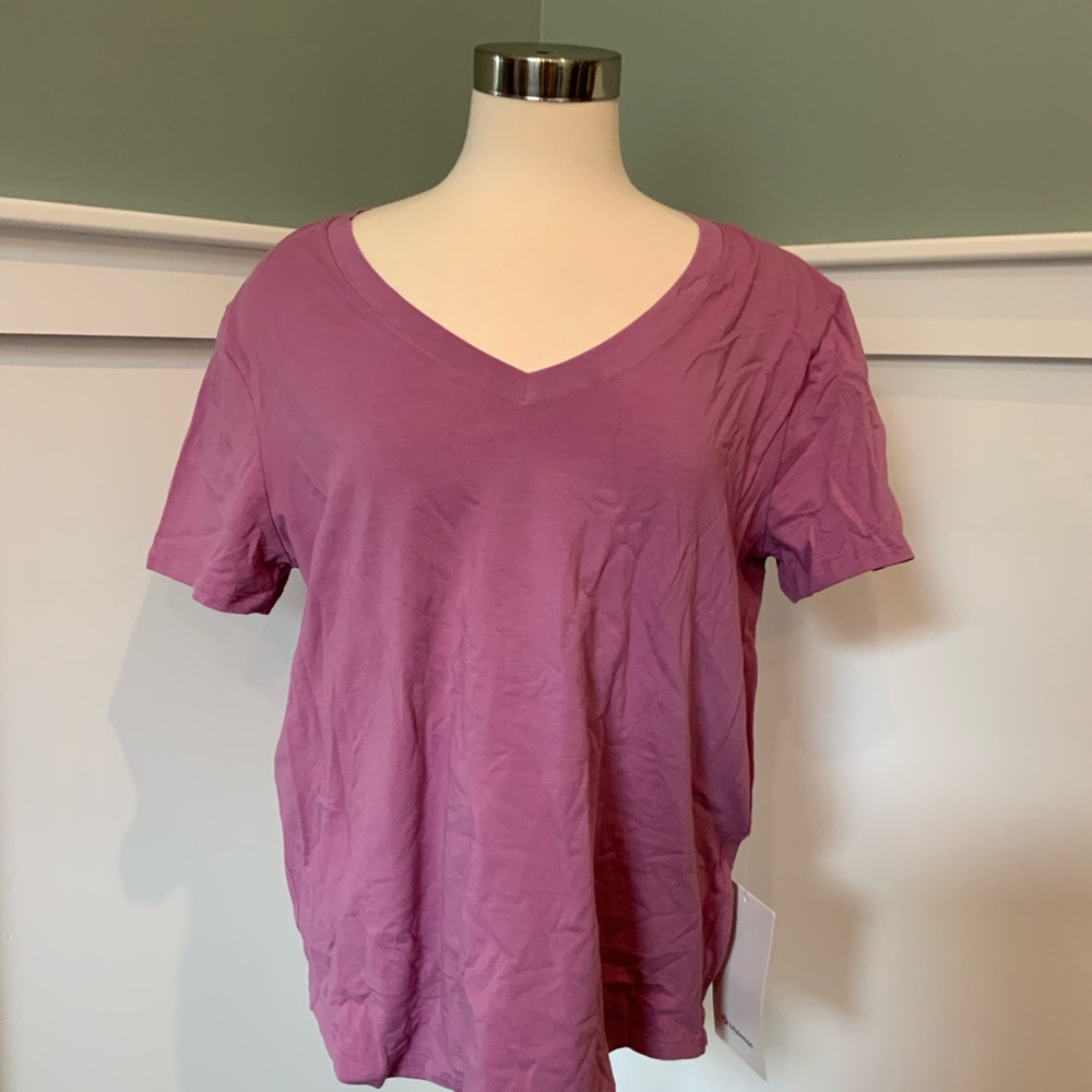 Purple V-Neck Women's Top